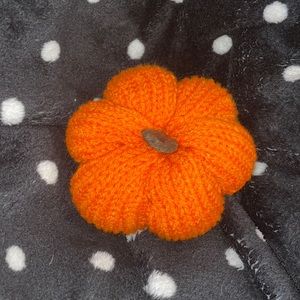 Hand knitted pumpkin decor